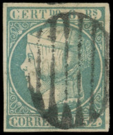 ESPAGNE 16 : 6r. Bleu-vert, Obl., TB - Used Stamps
