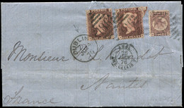 Let GRANDE BRETAGNE 26 (2) Et 49, 1p. Et 1/2p. Obl. GC 186 S. LAC, Càd DUBLIN 24/6/76, Arr. Nantes, TB - Covers & Documents