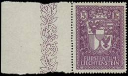 ** LIECHTENSTEIN 128 : 5f. Lilas, Bdf, TB - Unused Stamps