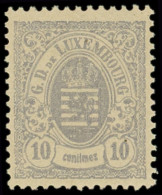 ** LUXEMBOURG 42 : 10c. Gris-violet, TB - 1859-1880 Coat Of Arms