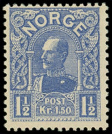 ** NORVEGE 67 : 1 1/2k. Outremer De 1909, TB - Unused Stamps