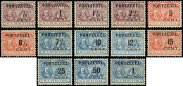 ** PAYS-BAS Taxe 27/39 : Série Surchargée De 1907, N°38 Petite Fente, Les Autres TB - Portomarken