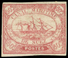 * EGYPTE Canal De Suez 4 : 40c. Rouge, NON DENTELE, TB. Br - Other & Unclassified