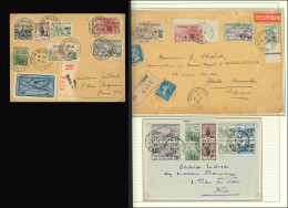 Let N°162/69, Lot De 8 Env. Et 1 Devant Affr. Avec Timbres Divers De Cette Série, Dont 2 Séries Complètes, Multiples, Re - Colecciones (en álbumes)