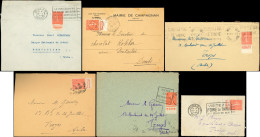 Let Lot De 20 Lettres Affr. N°199 Avec Bandes Pubs Presque Toutes Différentes, TB - Collections (en Albums)