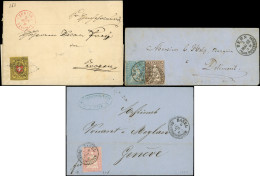 Let Suisse, Lot De 6 Lettres Classiques, Période 1851/60 Dont N°15 Seul, En Général TB - 1843-1852 Poste Federali E Cantonali