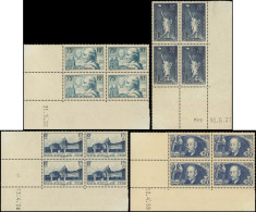 ** Lot De 7 BLOCS De 4 CD Entre 1936 Et 1939 Dont N°313, 379, 398 Et 429, N°398 Un Ex. Adh., TB - Collezioni (in Album)