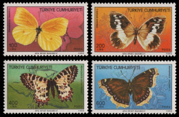 Türkei 1988 - Mi-Nr. 2833-2836 ** - MNH - Schmetterlinge / Butterfly - Neufs