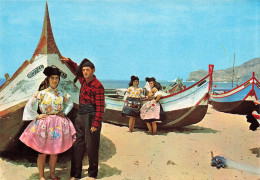 PORTUGAL - Leiria - Nazaré - Costumes Typiques - Plage - Bateaux - Carte Postale - Coimbra