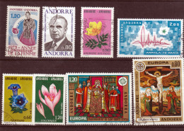 Andorre Française 1975 Années Complètes Oblitérée Used Cote 21 - Années Complètes