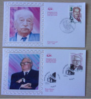 2016 FDC Enveloppes Premier Jour Pierre Mauroy Paris Edmond Locard Saint Chamond - 2010-2019