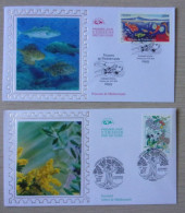 2016-2017 FDC Enveloppes Premier Jour Euromed Arbres De Méditerranée Poissons De Méditerranée - 2010-2019