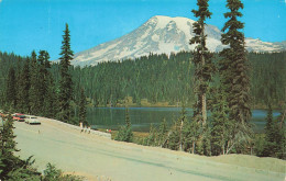 ETATS-UNIS - Mount Rainier And Stevens Canyon At Reflection Lake - Colorisé - Carte Postale - Autres & Non Classés