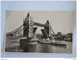 London Tower Bridge Used 1951 Salmon Series - River Thames