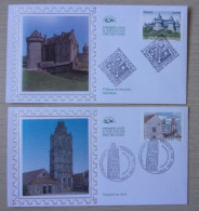 2012 FDC Enveloppes Premier Jour Château De Suscinio Sarzeau Verneuil Sur Avre - 2010-2019