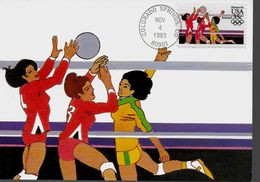 USA Carte Maxi 1983   Jo 1984 Volley Ball - Volleyball