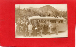 CARTE-PHOTO---A Identifier--Autocar Avec Groupe --voir 2 Scans - Bus & Autocars