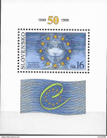 1999 Slowakei Mi. Bl. 11 **MNH  50 Jahre Europarat - Nuevos