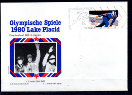 USA   FDC   JO 1980    Medaille Patinage De Vitesse 500 M - Patinage Artistique