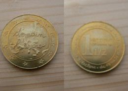 1996 - Jeton 1,5 Euro De Centre E.Leclerc - Demain L'Euro - Euros De Las Ciudades