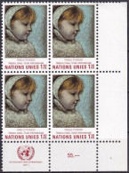 UNO GENF 1971 Mi-Nr. 21 Eckrand-Viererblock ** MNH - Nuovi