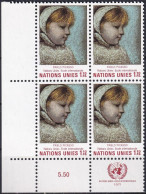 UNO GENF 1971 Mi-Nr. 21 Eckrand-Viererblock ** MNH - Neufs