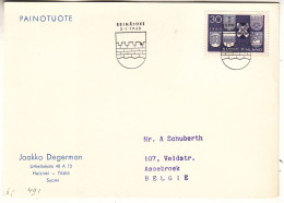 Armoiries - Finlande - Carte Postale De 1960 - Oblit Seinäjoki - Valeur 3,00 Euros - Brieven En Documenten