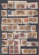 1907. King Frederik VIII. Selection With 40+ Stamps Mainly 100 Øre On Cut From Parcelcards.  (Michel 59+) - JF537225 - Gebraucht