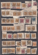 1907. King Frederik VIII. Selection With 40+ Stamps Mainly 100 Øre On Cut From Parcelcards.  (Michel 59+) - JF537232 - Gebruikt