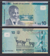 NAMIBIA - 2021 10 Dollars UNC - Namibië