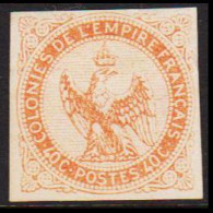 1859-1865. COLONIES DE L'EMPIRE FRANCAIS. 40 C POSTES. Eagle. No Gum. - JF537323 - Altri & Non Classificati