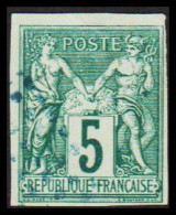 1877-1877. COLONIES FRANCAIS. 5 C REPUBLIQUE FRANCAISE. Pax & Mercur.  - JF537335 - Otros & Sin Clasificación