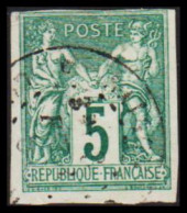 1877-1877. COLONIES FRANCAIS. 5 C REPUBLIQUE FRANCAISE. Pax & Mercur.  - JF537336 - Other & Unclassified