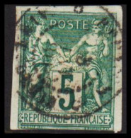 1877-1877. COLONIES FRANCAIS. 5 C REPUBLIQUE FRANCAISE. Pax & Mercur.  - JF537337 - Otros & Sin Clasificación