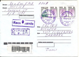 Russia Registered Cover Sent To Denmark 19-3-2003 - Cartas & Documentos