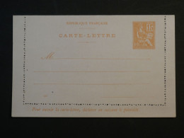 DF14  FRANCE BELLE CARTE LETTRE  ENTIER MOUCHON  15C ENV. 1910  NON VOYAGEE++++ - Enveloppes Repiquages (avant 1995)