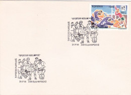 SPORTS, RUGBY, NON- OLYMPIC GAMES SPECIAL POSTMARKS AND STAMP ON COVER, 1998, ROMANIA - Rugby