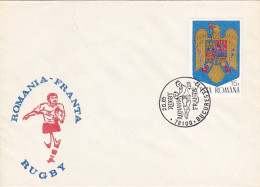 SPORTS, RUGBY, ROMANIA- FRANCE GAME, SPECIAL COVER, 1993, ROMANIA - Rugby