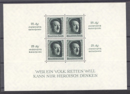 Allemagne  - Reich  -  Blocs  :  Mi  11  **  Signé Avec Certificat - Blocks & Kleinbögen