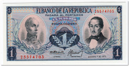 COLOMBIA,1 PESO ORO,1971,P.404e,UNC - Kolumbien