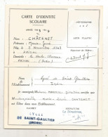 Carte D'identité Scolaire, Lycée De Saint Gaultier, Indre, Année 1963-1964 - Ohne Zuordnung