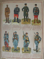 13 Images Chromo Découpis Chocolat Lombart. Vers 1900. Colonies Maroc. L'armée Française 1914-1918. Sur Feuille - Lombart