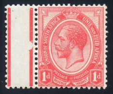 South Africa 1913. 1d Rose-red BROKEN JUBILEE LINE. SACC 3*, SG 4*. - Neufs