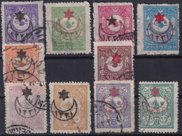 OTTOMAN EMPIRE 1915 - Canceled - Mi 267A, 268A, 269A, 270A, 271A, 273A, 274A, 278A, 279A, 281A - Usati