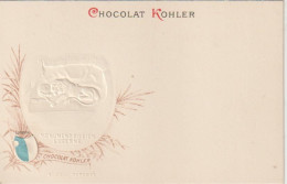 Rare Et Magnifique Cpa Chocolat Kohler Gaufrée Villes Des Cantons Suisse Lucerne - Colecciones Y Lotes