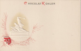 Rare Et Magnifique Cpa Chocolat Kohler Gaufrée Villes Des Cantons Suisse Unterwald - Verzamelingen & Kavels