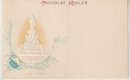 Rare Et Magnifique Cpa Chocolat Kohler Gaufrée Villes Des Cantons Suisse Zurich - Verzamelingen & Kavels