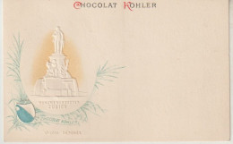 Rare Et Magnifique Cpa Chocolat Kohler Gaufrée Villes Des Cantons Suisse Zurich - Collections & Lots