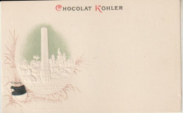 Rare Et Magnifique Cpa Chocolat Kohler Gaufrée Villes Des Cantons Suisse Fribourg - Verzamelingen & Kavels