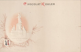 Rare Et Magnifique Cpa Chocolat Kohler Gaufrée Villes Des Cantons Suisse Bâle - Collections & Lots